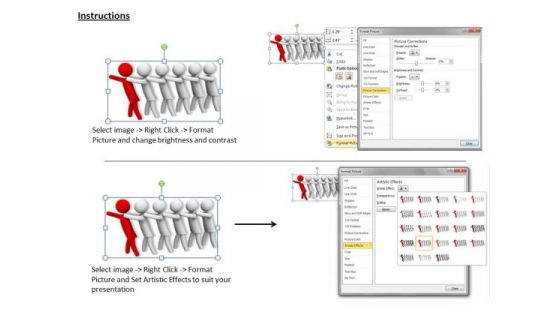 Modern Marketing Concepts 3d Team Row Teamwork Characters