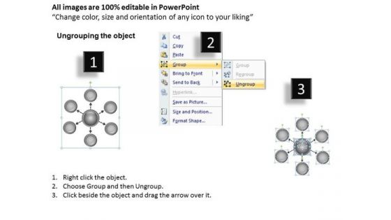 Modern Marketing Concepts 6 Stages Hub Process Business Diagram Strategy Consultants
