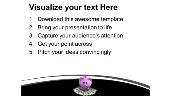 Money And Piggy Bank Investment Concept PowerPoint Templates Ppt Backgrounds For Slides 0213