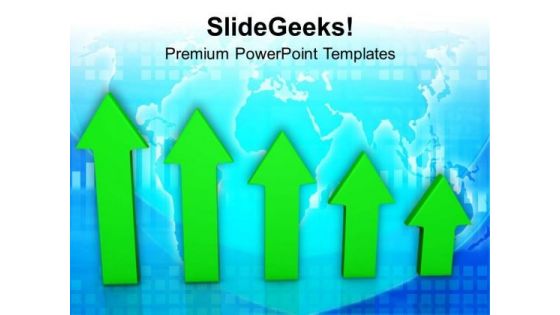 Money Arrows Pointing Upwards Business PowerPoint Templates Ppt Backgrounds For Slides 0213