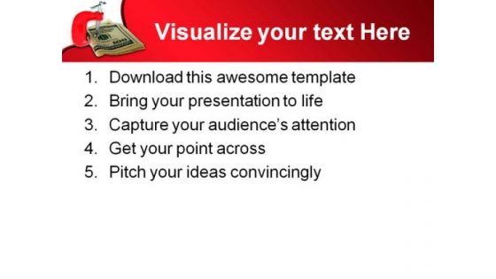 Money Clamp Business PowerPoint Template 0810