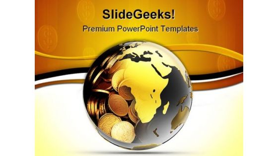 Money Globe PowerPoint Backgrounds And Templates 1210