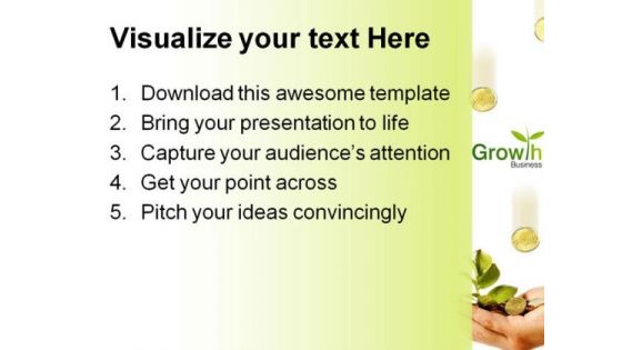 Money Growth Business PowerPoint Background And Template 1210