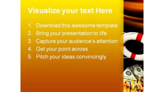 Money House On Fire Metaphor PowerPoint Themes And PowerPoint Slides 0411