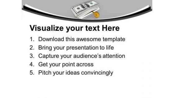 Money Is Key Of Financial Growth PowerPoint Templates Ppt Backgrounds For Slides 0513