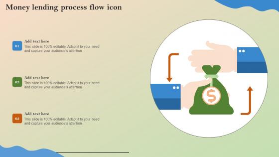 Money Lending Process Flow Icon Inspiration Pdf