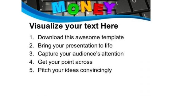 Money On Computer Keyboard Finance PowerPoint Templates Ppt Backgrounds For Slides 1112
