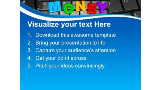 Money On Computer Keyboard Finance PowerPoint Templates Ppt Backgrounds For Slides 1112