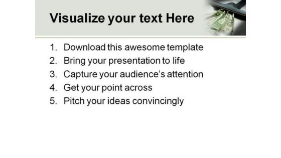 Money Sucker Finance PowerPoint Template 0610