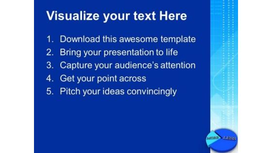 More And Less Parts Of Pie Chart PowerPoint Templates Ppt Backgrounds For Slides 0113