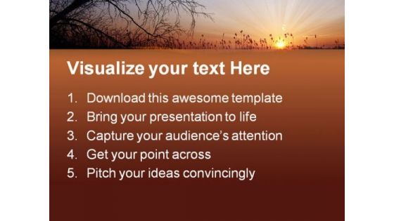 Morning Sun Rays Nature PowerPoint Templates And PowerPoint Backgrounds 0611