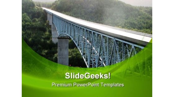 Mount St Helen Bridge Nature PowerPoint Templates And PowerPoint Backgrounds 0711