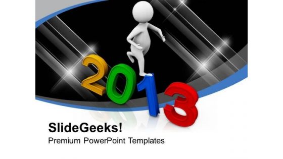 Move Forward This New Year PowerPoint Templates Ppt Backgrounds For Slides 0613