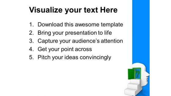 Move Towards Brain Ladder And Get Success PowerPoint Templates Ppt Backgrounds For Slides 0613