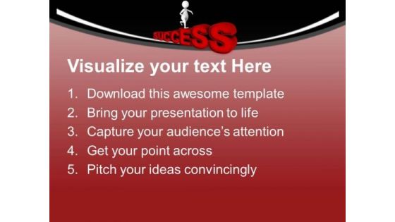 Move Towards The Success PowerPoint Templates Ppt Backgrounds For Slides 0713