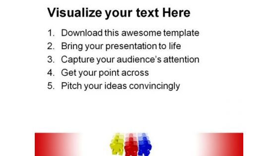 Moving Puzzle Team Business PowerPoint Themes And PowerPoint Slides 0811