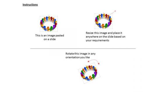 Multicolored 3d People Making Team For Success