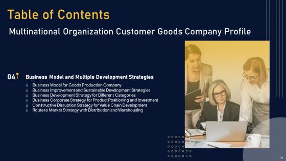 Multinational Organization Customer Goods Company Profile Ppt Powerpoint Presentation Complete Deck