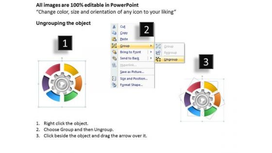 Multiple Levels Gear Diagram 6 Stages Business Plans PowerPoint Templates