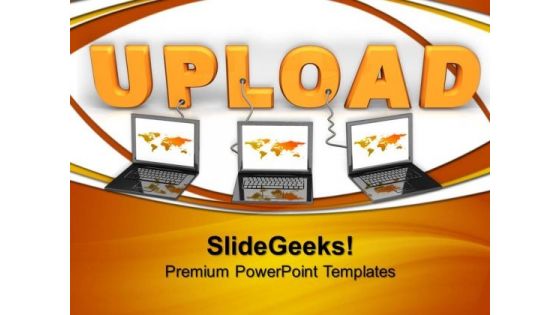 Multiple Wired To Upload Internet PowerPoint Templates And PowerPoint Themes 0612