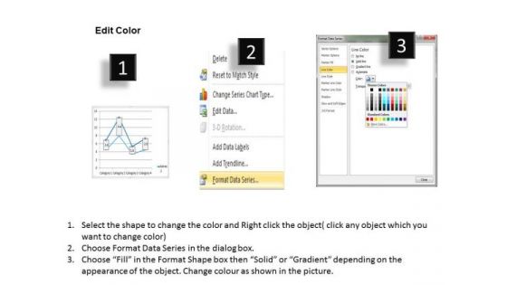 Multivariate Data Analysis Driven Line Chart Market Graph PowerPoint Slides Templates