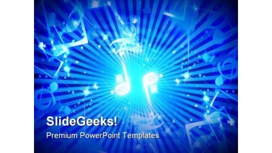 Musical Notes Abstract PowerPoint Templates And PowerPoint Backgrounds 0811