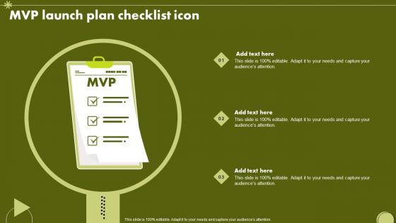 MVP Launch Plan Checklist Icon Mockup Pdf