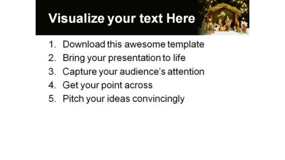 Nativity Christ Religion PowerPoint Template 0610