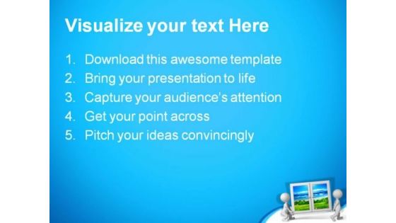 Nature Window People PowerPoint Templates And PowerPoint Backgrounds 0311