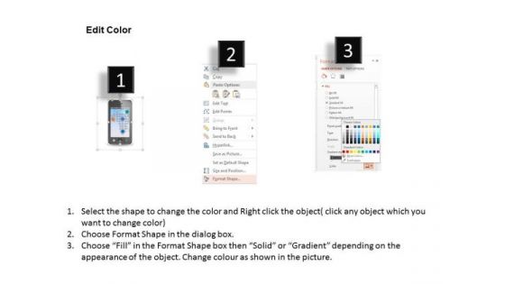 Navigation On Mobile Phone PowerPoint Template