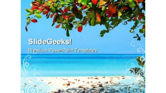 Negrils Beach PowerPoint Themes And PowerPoint Slides 0511