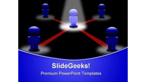 Network Icon Leadership PowerPoint Themes And PowerPoint Slides 0411