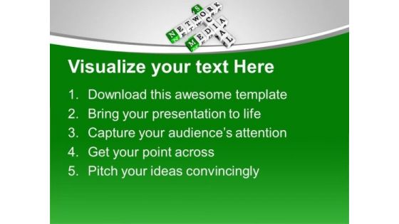 Network Media Social Issues Interrelated Terms PowerPoint Templates Ppt Backgrounds For Slides 1212