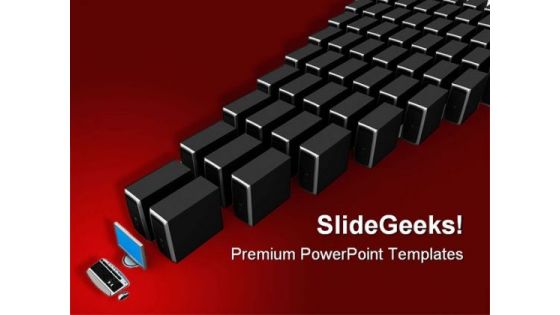 Network Server Computer PowerPoint Themes And PowerPoint Slides 0911