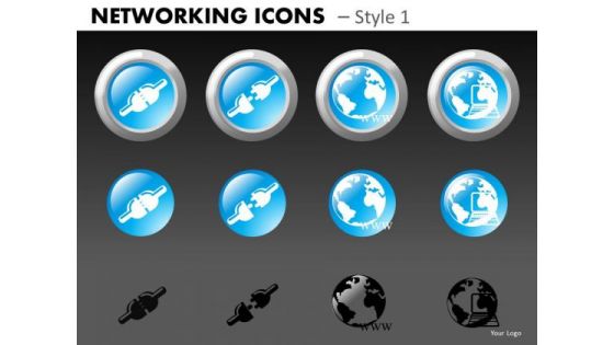 Networking Icons Style 1 Ppt 3