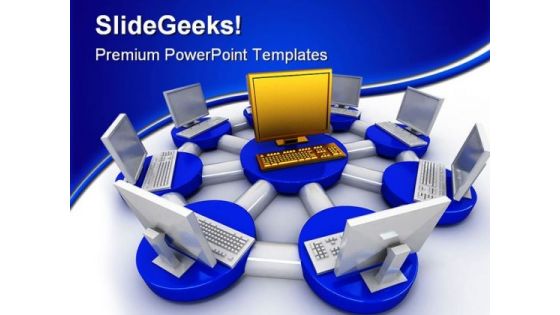 Networking Internet PowerPoint Backgrounds And Templates 0111