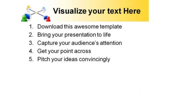 Networking Internet PowerPoint Template 1010