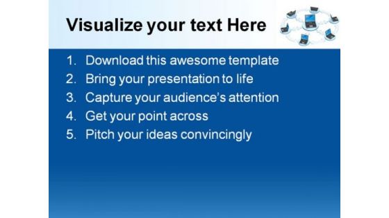 Networking Through Internet Computer PowerPoint Templates And PowerPoint Backgrounds 0711