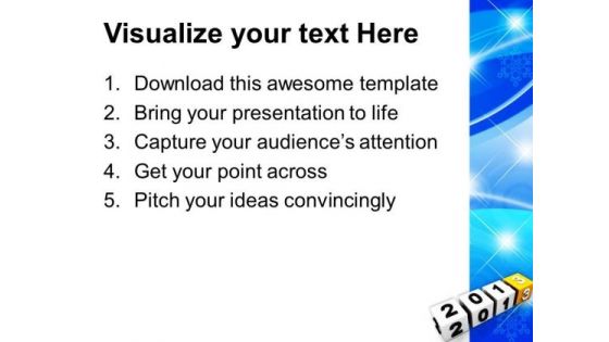 New 2013 Year Numbers On Cubes Event PowerPoint Templates Ppt Backgrounds For Slides 1112