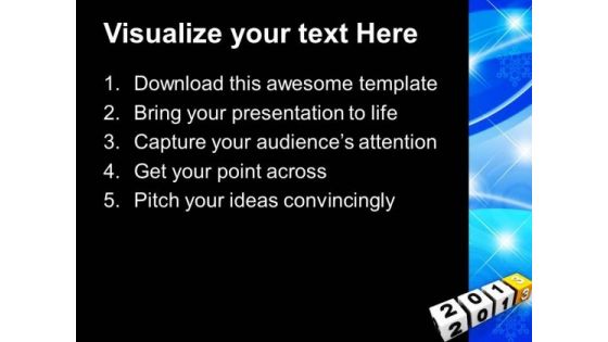New 2013 Year Numbers On Cubes Event PowerPoint Templates Ppt Backgrounds For Slides 1112