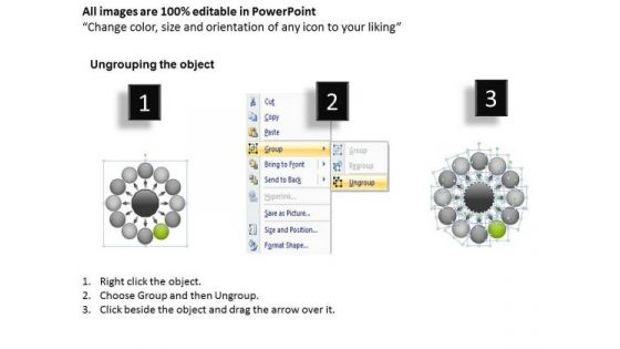 New Business PowerPoint Presentation Plan Circular Flow Spoke Chart Templates