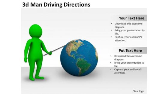 New Business Strategy 3d Man Driving Directions Adaptable Concepts