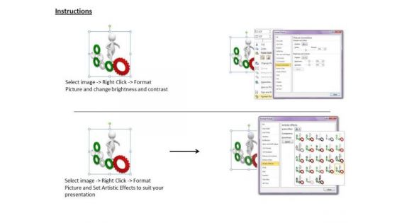 New Business Strategy 3d Man Running Quickly On Gears Basic Concepts