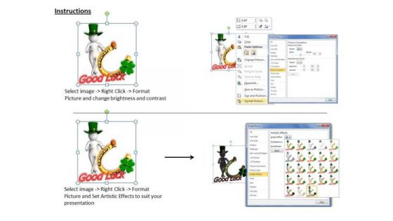 New Business Strategy 3d Man With Good Luck Characters