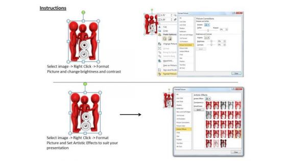 New Business Strategy 3d People Standing With Gears Adaptable Concepts