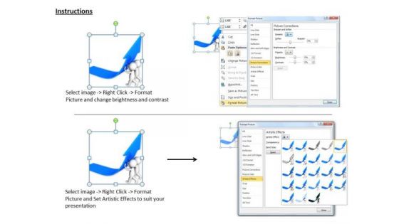 New Business Strategy 3d People Turning Arrow Adaptable Concepts