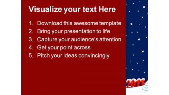 New Year 2011 Holidays PowerPoint Template 1010