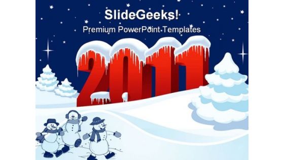 New Year 2011 Holidays PowerPoint Template 1010