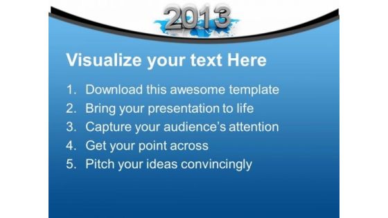 New Year 2013 Celebration Party Time PowerPoint Templates Ppt Backgrounds For Slides 0113
