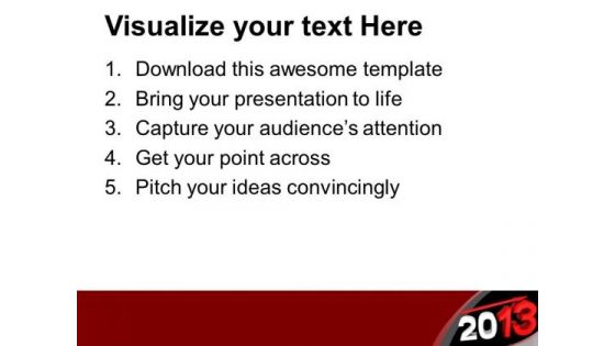 New Year 2013 Holidays PowerPoint Templates Ppt Backgrounds For Slides 0113